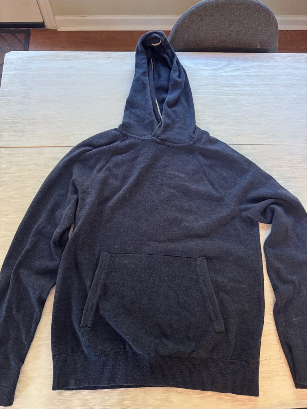 Banana Republic Men's Navy Hooded Sweatshirt